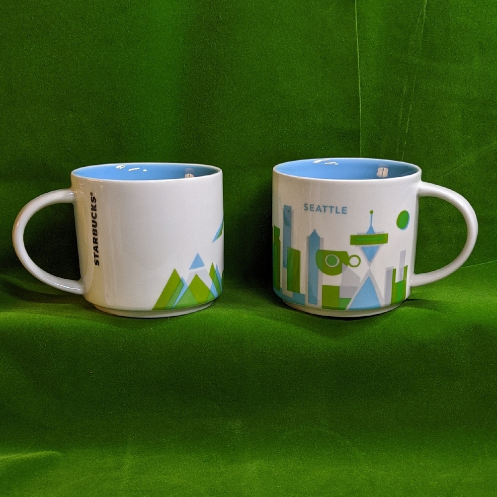 STARBUCKS You Are Here Collection SEATTLE, Set Of 2